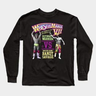 Ultimate Warrior Vs Macho Man Wrestlemania Long Sleeve T-Shirt
